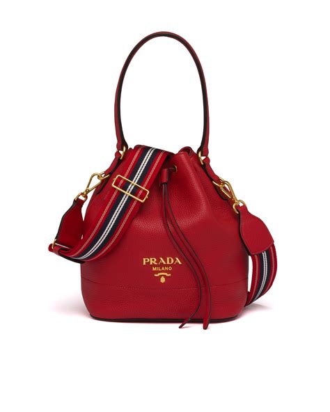 prada bucket pouch red used|prada backpacks for sale.